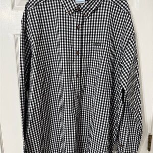 Columbia Black and White Casual Button Down Shirt